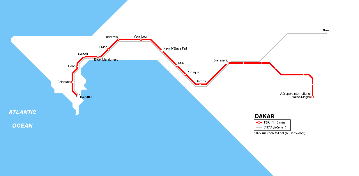 Dakar TER map