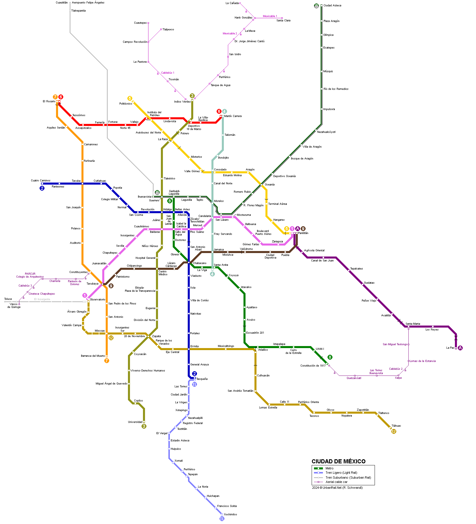 Mexico City Metro Map