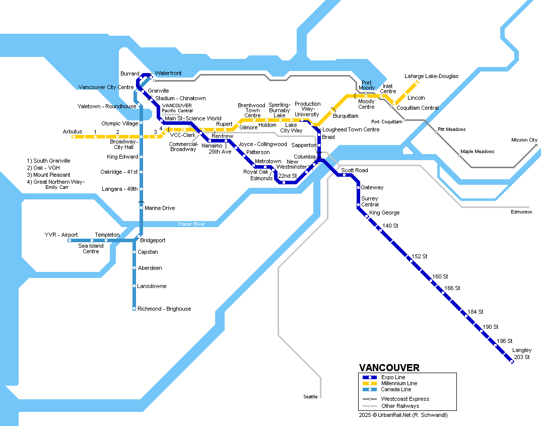 UrbanRail Net North America Canada British Columbia Vancouver 
