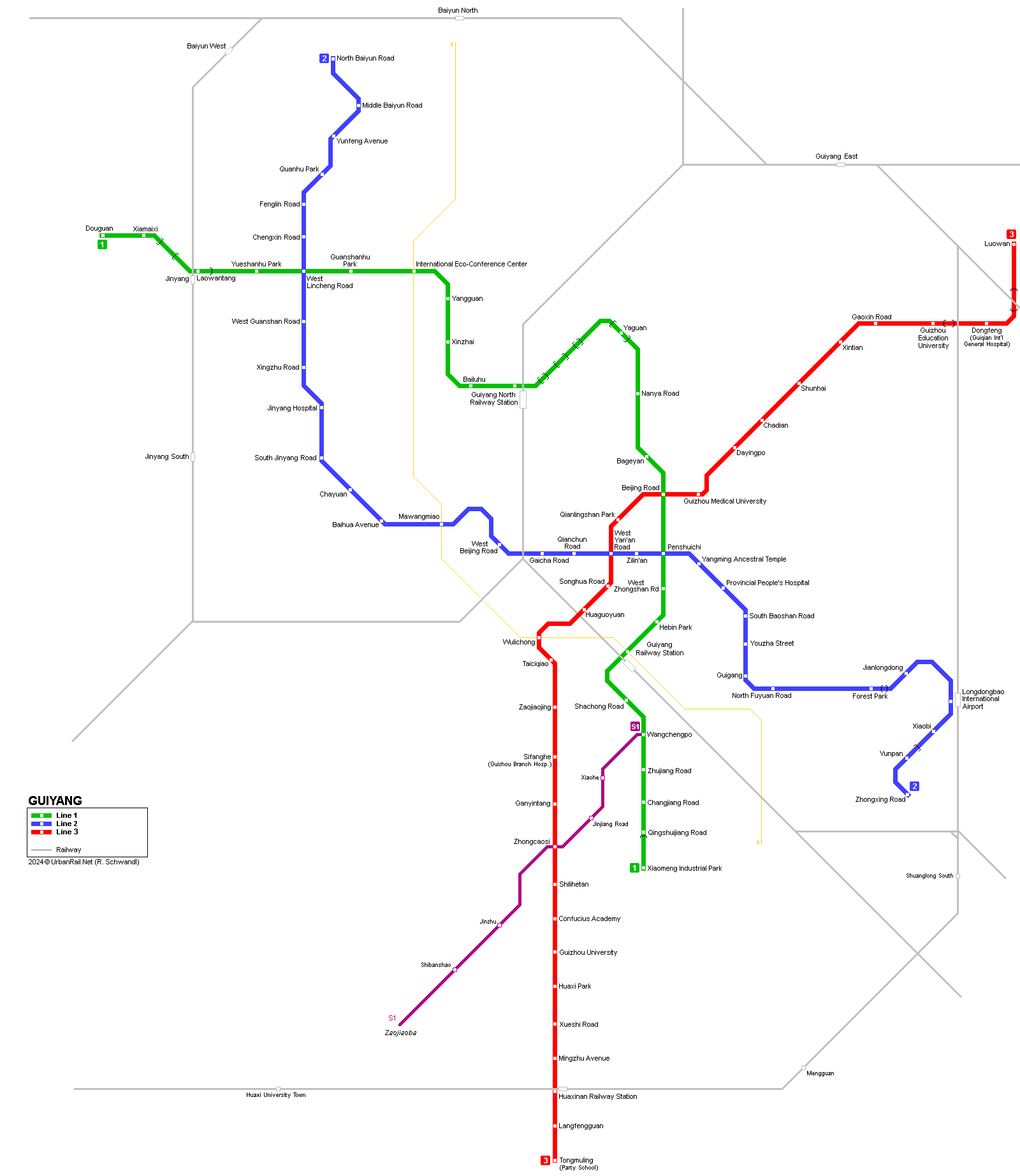 Guiyang metro map