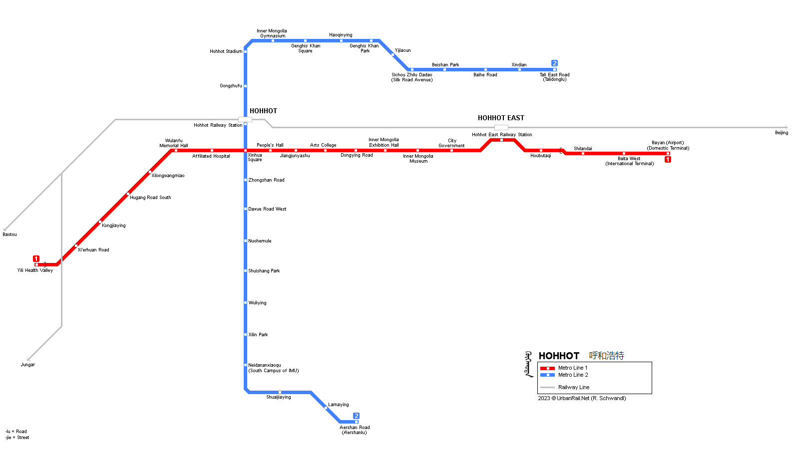 Hohhot metro map