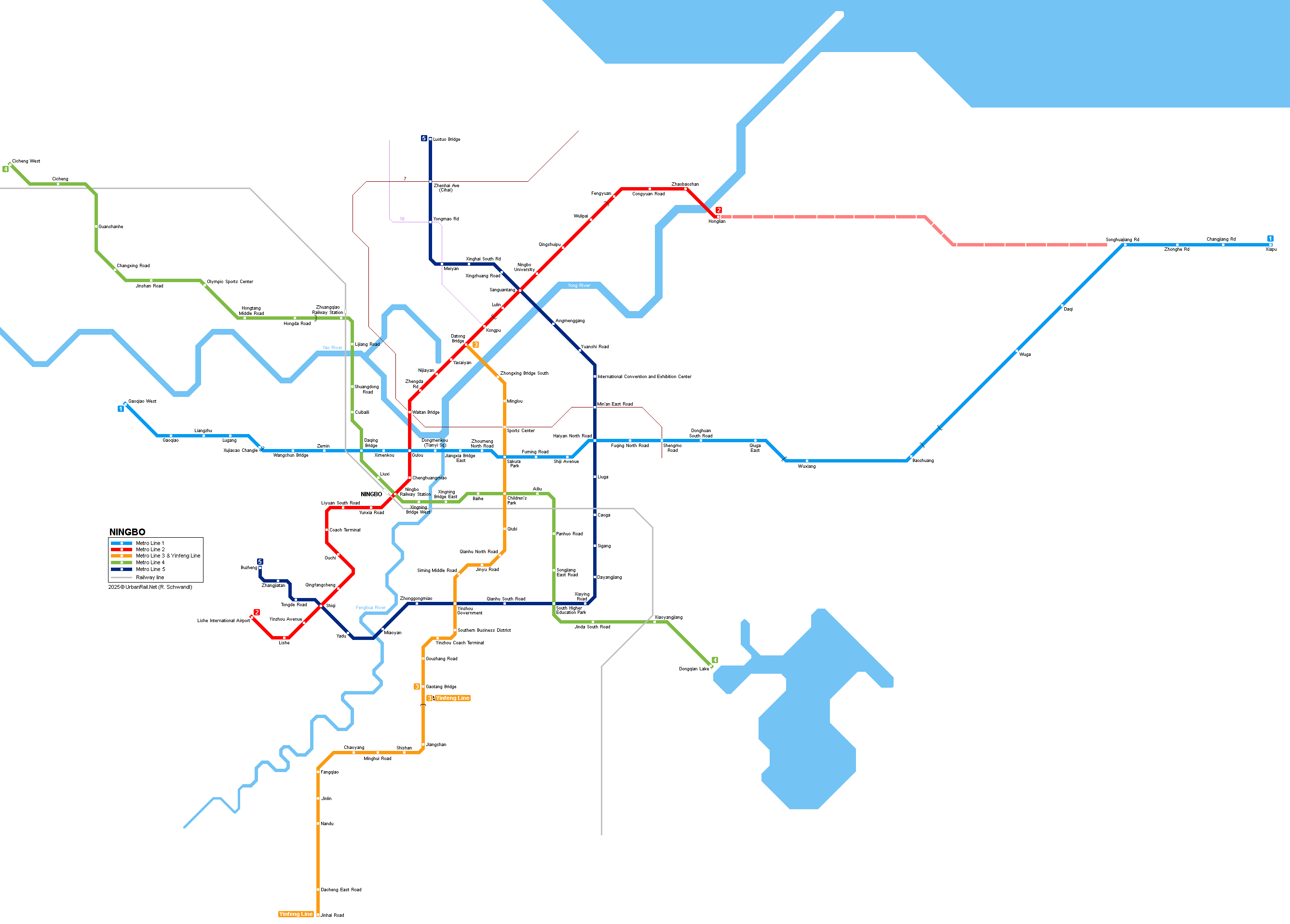 Ningbo metro map