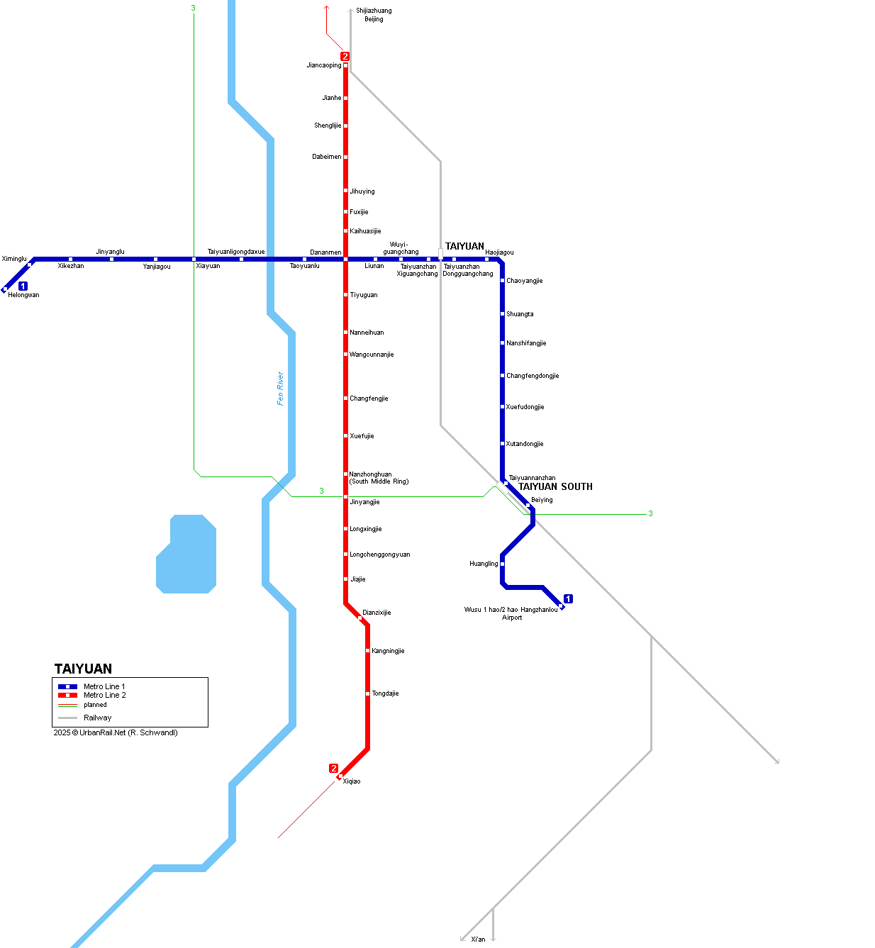 Taiyuan Metro Map