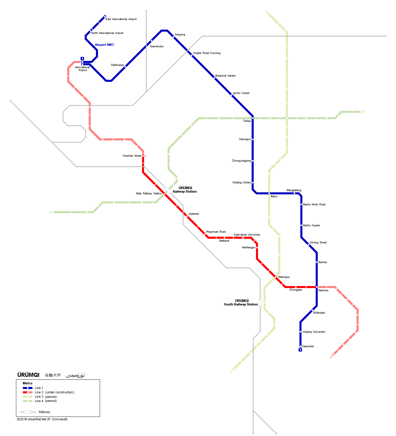 Ürümqi metro map