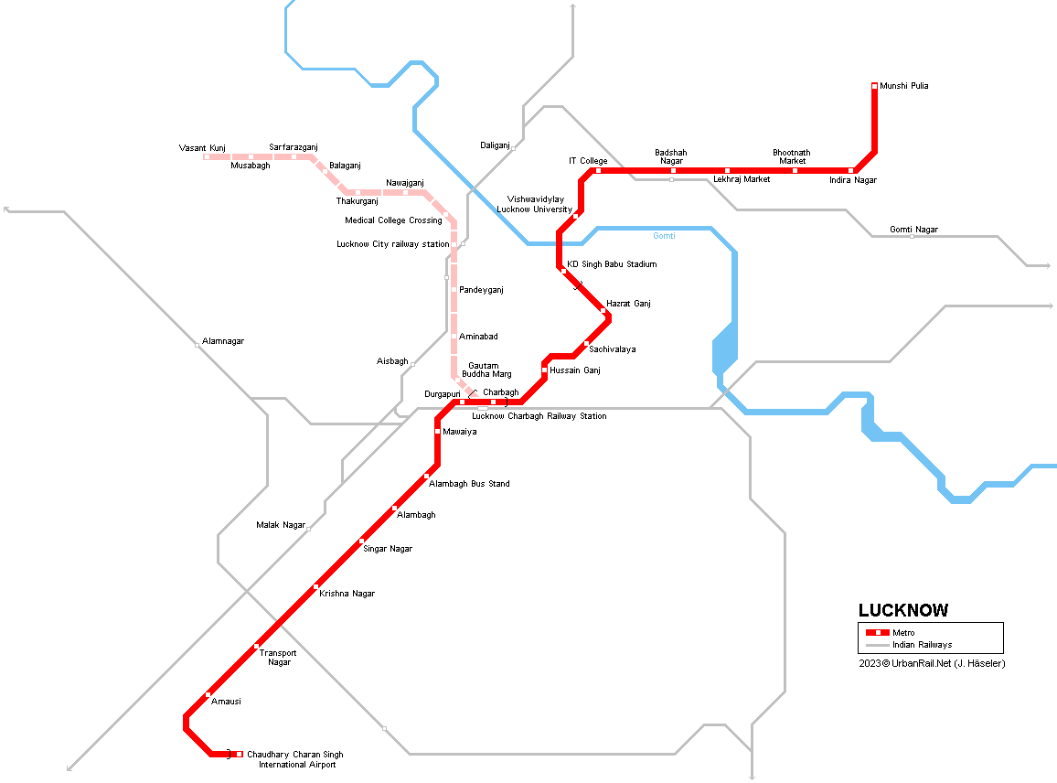 Lucknow metro map