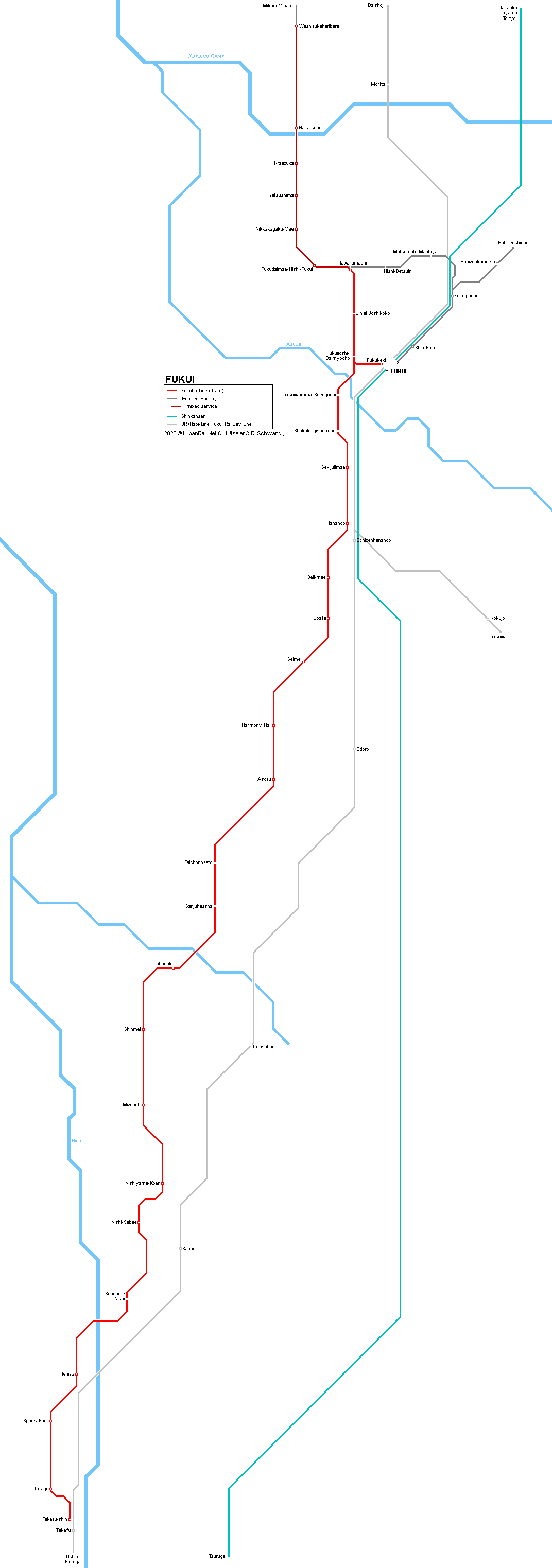 Fukui Railway Map