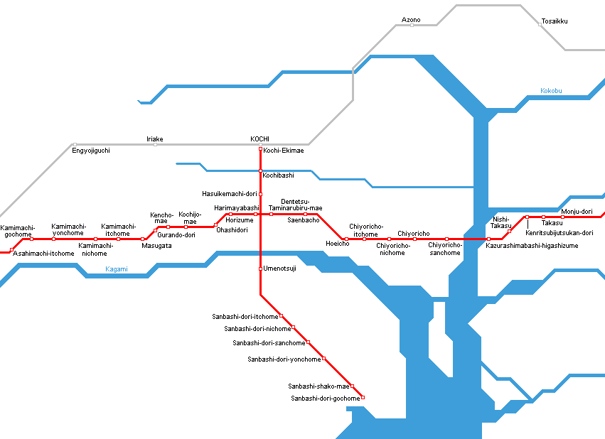 Kochi tram map