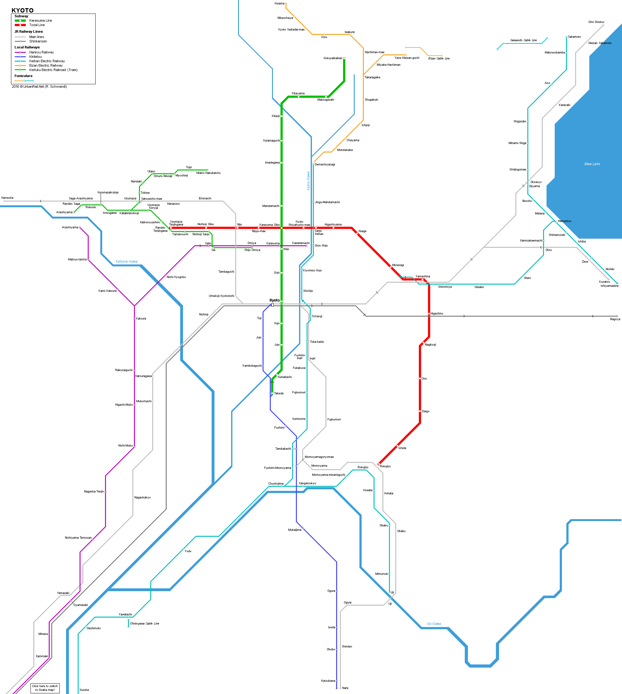 Kyoto Rail Map