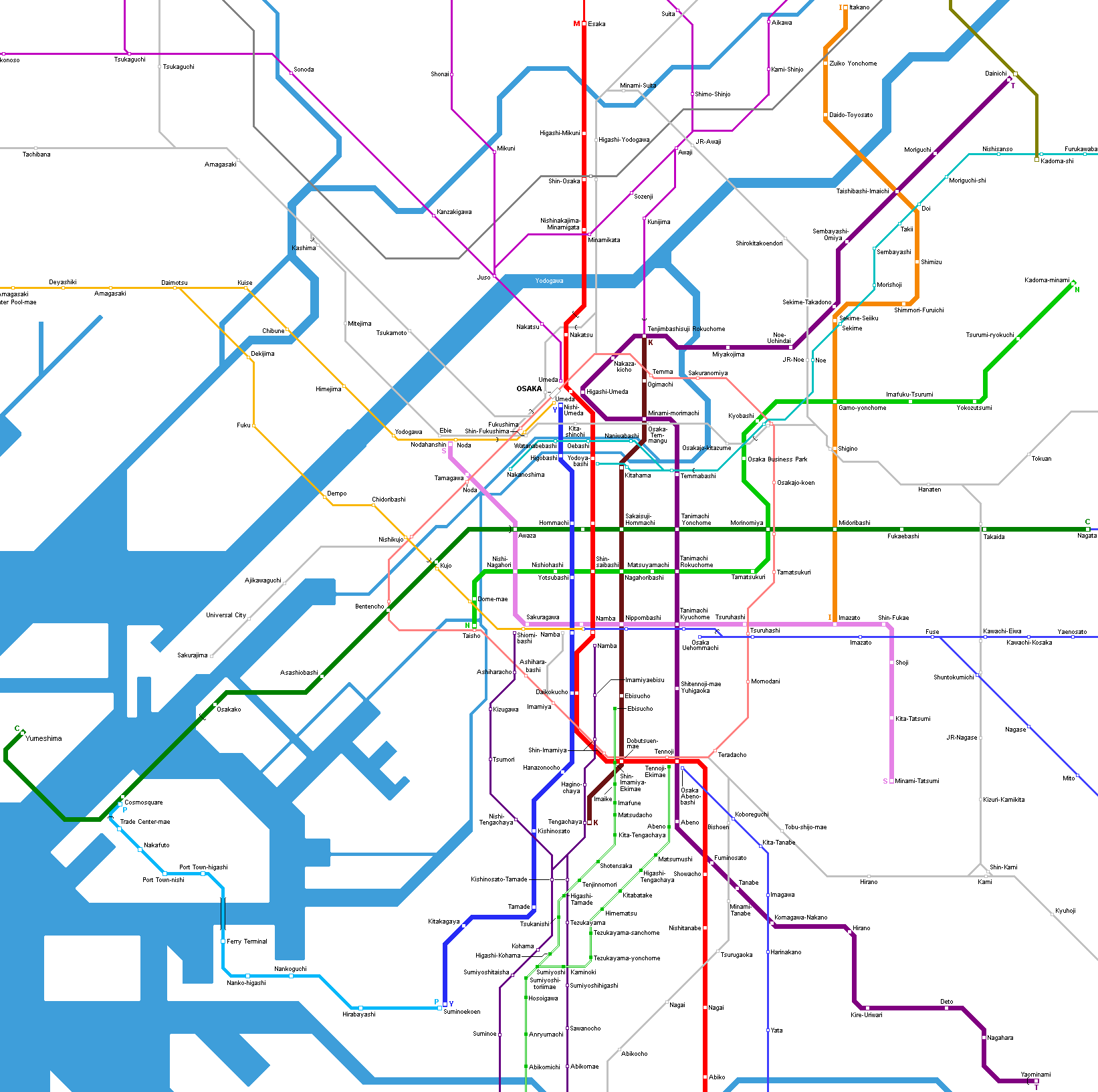 Osaka Subway Map