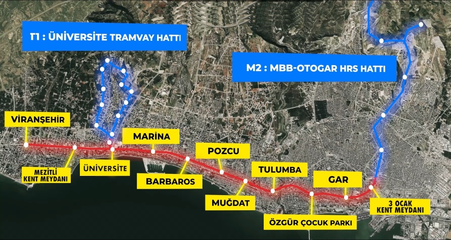 Mersin Metro map