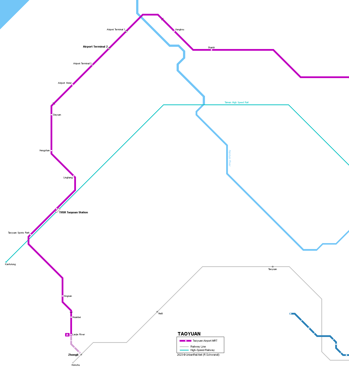 Taoyuan Airport MRT map