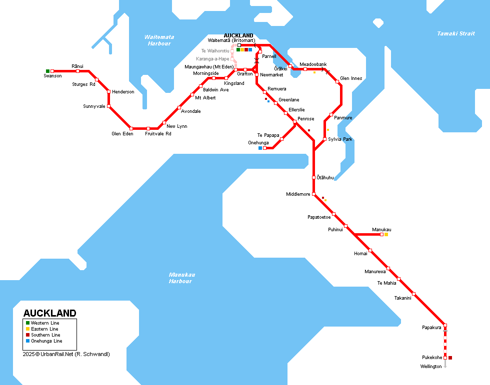 Auckland Rail Map