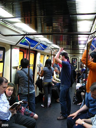 Inside class 2000 train